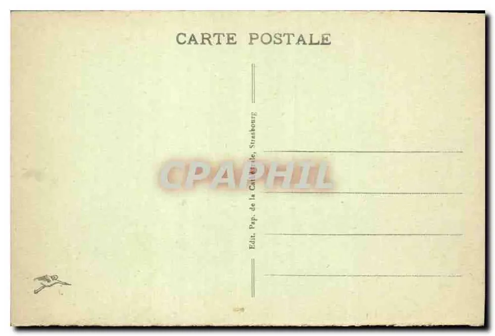 Strasbourg — Panoramablick vom Krankenhaus — Verlag: Pap. de la Cat. de Strasbourg - Rückseite