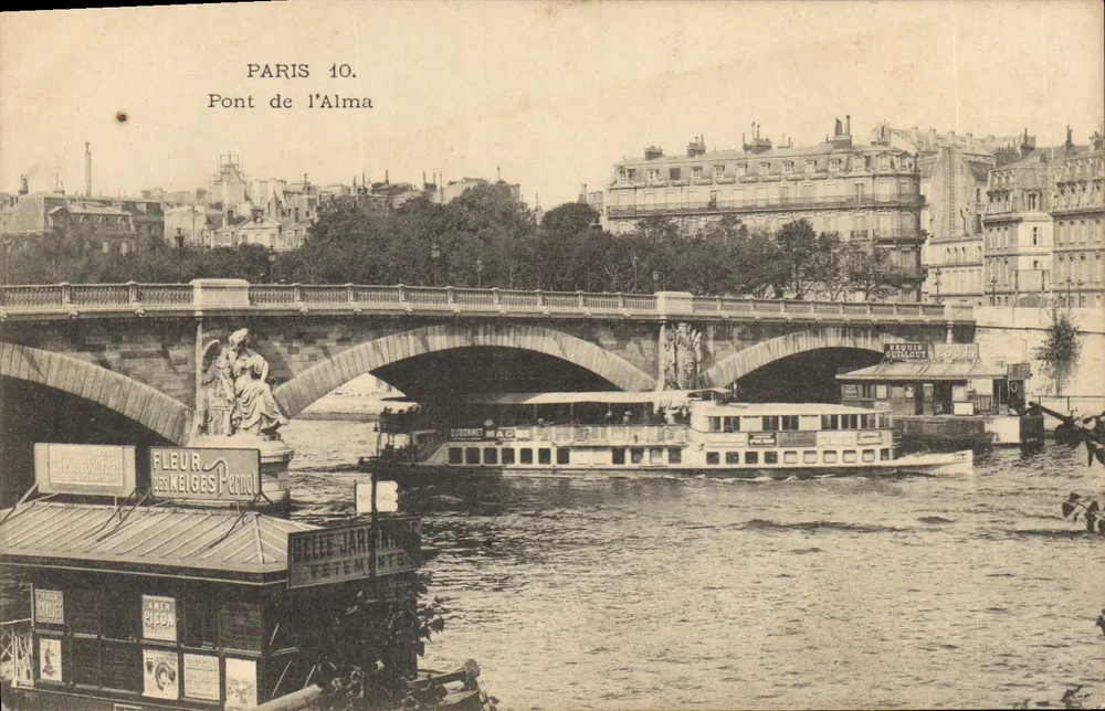 Ponte do Alma — Paris — editor desconhecido, número de série não visível - Frente