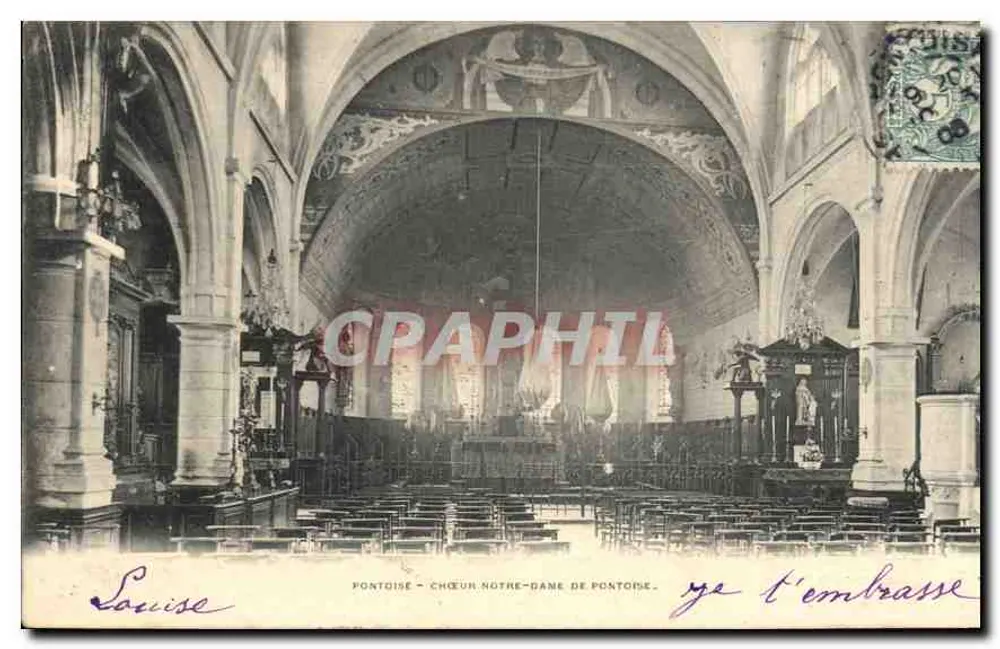 Fontoisse - Nave da Igreja Nossa Senhora de Fontoisse — Fototipia A. Bregier, Paris - Frente