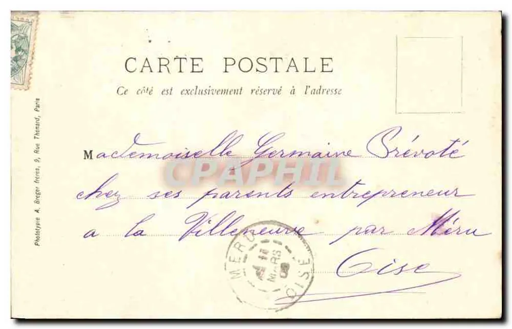 Fontoisse - Nave da Igreja Nossa Senhora de Fontoisse — Fototipia A. Bregier, Paris - Verso
