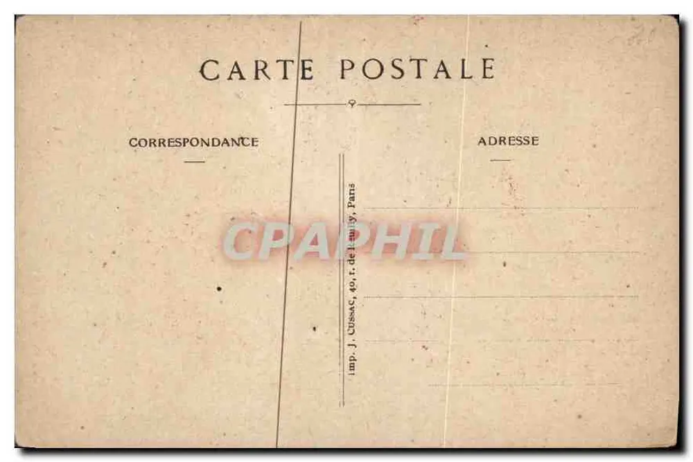 Der französische Kanon verkündet die Befreiung — historische Illustration — Imp. J. Cussac, 49, rue de l'Amilly, Paris - Rückseite