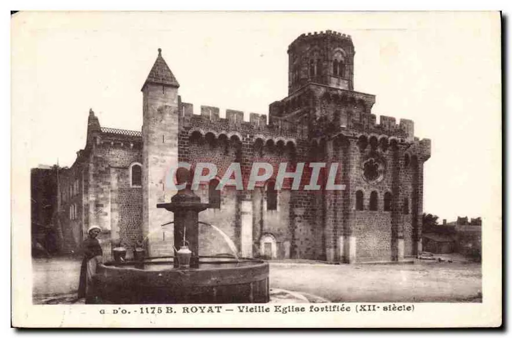 Royat — Alte befestigte Kirche (12. Jahrhundert) — J. Gouttefanges, Verlag (P.-de-D.) - Vorderseite