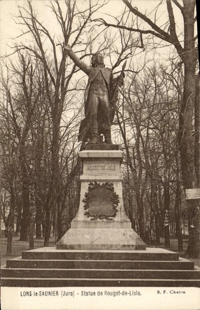 LONS-le-SAUNIER (Jura) - Statue de Rouget-de-Lisle - Recto