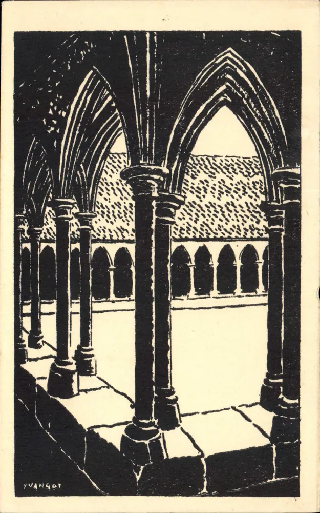O Monte Santo Michel — O Claustro — Edições Mayo, 47 rue Gabriel, Paris - Frente