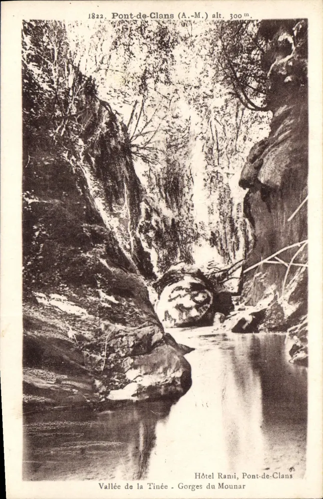 Gorges du Mounar — Pont-de-Clans (A.-M.) alt. 300 m — Hotel Rami — Verlag F.L. - Vorderseite