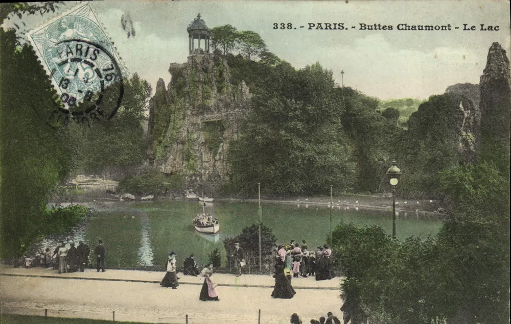 Paris - Buttes Chaumont - O Lago — postal n°338 - Frente