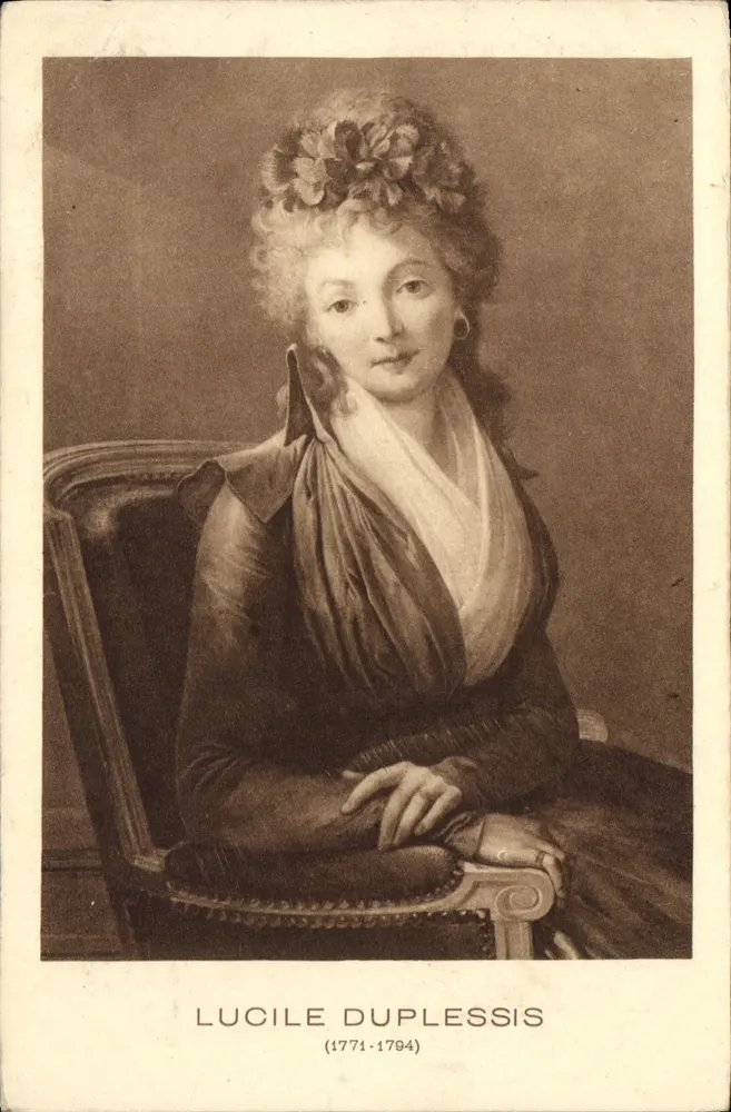 Lucile Duplessis (1771-1794) — Retrato — Braun & Cie, Paris, n° 24/25 - Frente