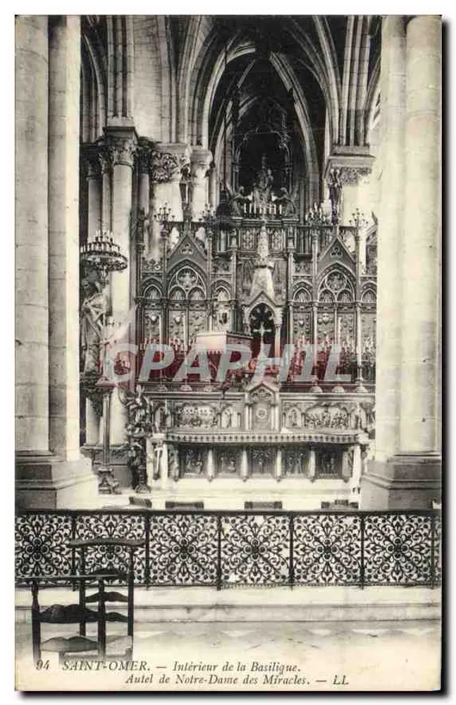 Saint-Omer — Innenansicht der Basilika. Altar der Notre-Dame des Miracles — LL - Vorderseite