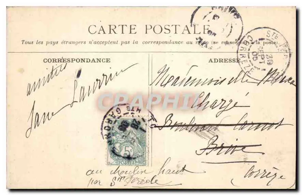 Carcassonne — Vorderportal und Burgschutz — Verlag N. G. - Rückseite