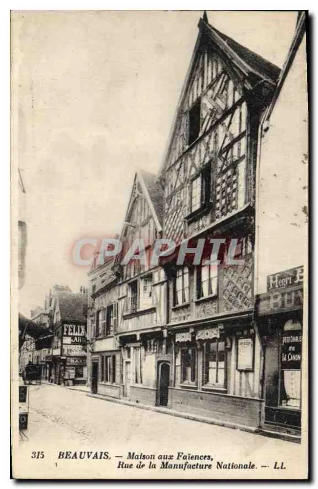 Beauvais — Maison aux Faïences, Rue de la Manufacture Nationale — Henri E. Brun - Vorderseite