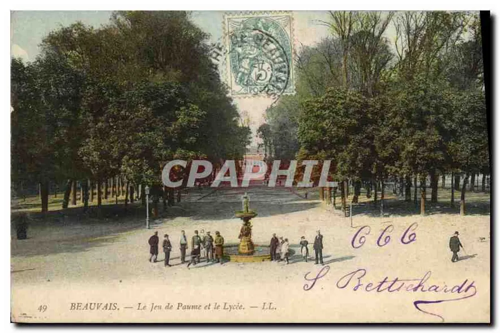 Beauvais — A Vista do Jeu de Paume e do Lycte — L.L. - Frente