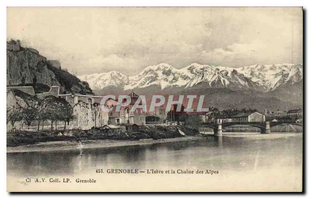 Grenoble — Die Isère und die Alpenkette — Cl A.V. Coll. LP. Grenoble, Nr. 453 - Vorderseite