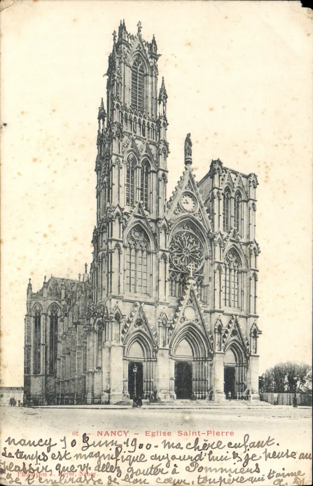 Nancy — Igreja de São Pedro — Fototipia J. Loyer, n°62 - Frente