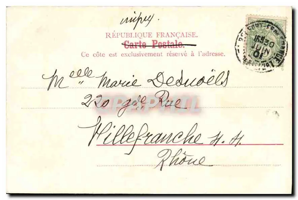La Miotte — Belfort — Paul Pélot, Livraria, Belfort, n° 5231 - Verso