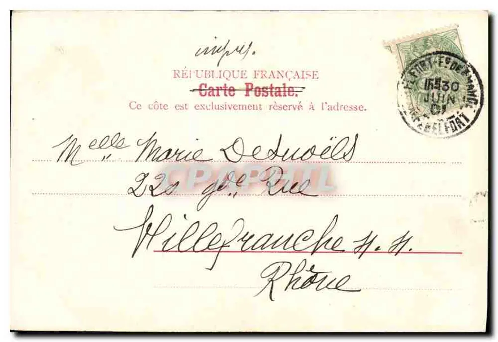 Belfort — De poort van Brisach — uitgever A 11991 - Achterkant
