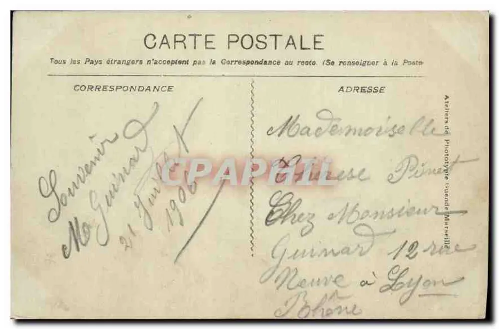 Marseille — Kolonialausstellung in Cochinchina — Unterkunft für angestammte Annamiten - Rückseite