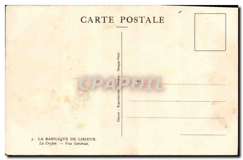 A Cripta — A Basílica de Lisieux — Drager Paris - Verso
