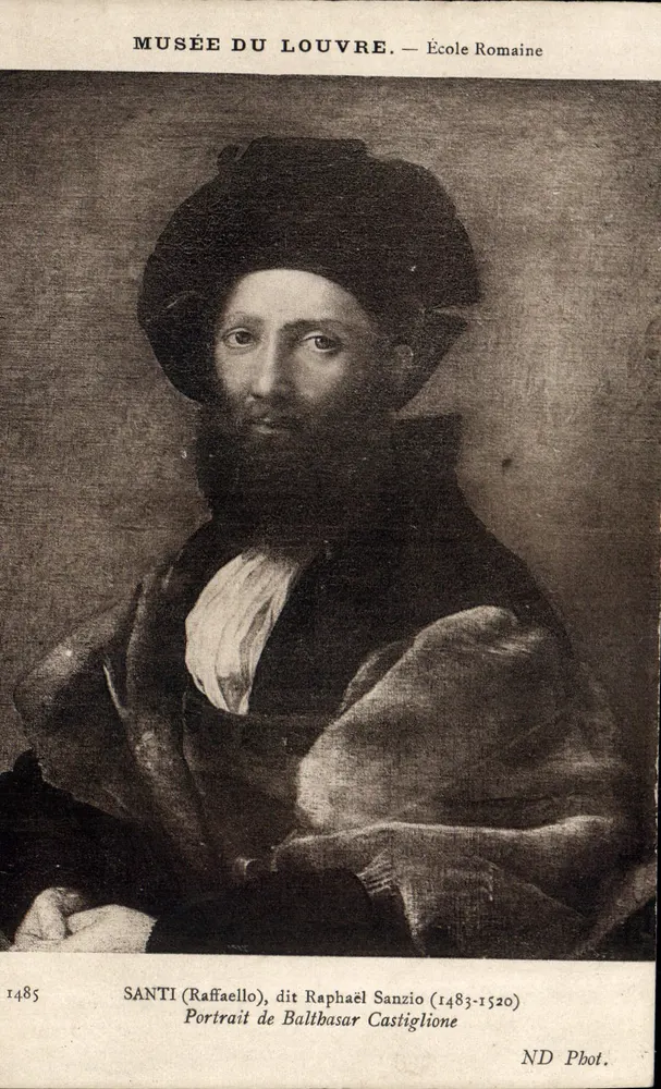 Musée du Louvre — École Romaine — Santi (Raffaello), genannt Raphaël Sanzio (1483-1520) — Portrait von Baltibasar Castiglione — ND Phot. - Vorderseite