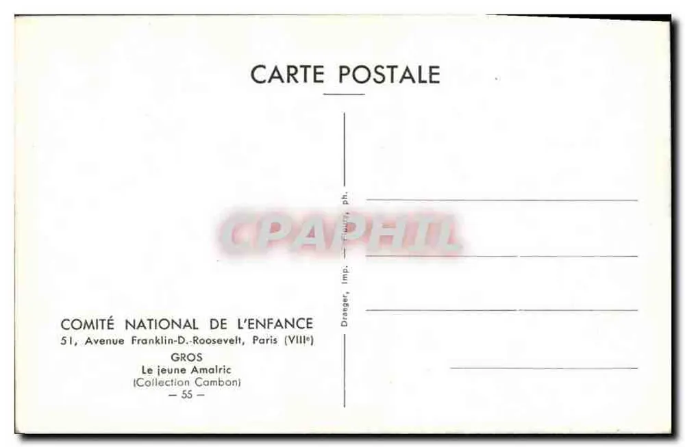 Porträt eines jungen Jungen — Malerei — COMITÉ NATIONAL DE L'ENFANCE, Paris (VIIIe) - Rückseite