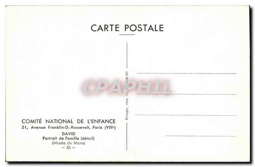 Familienporträt — Detail — Comité National de l'Enfance, Paris - Rückseite