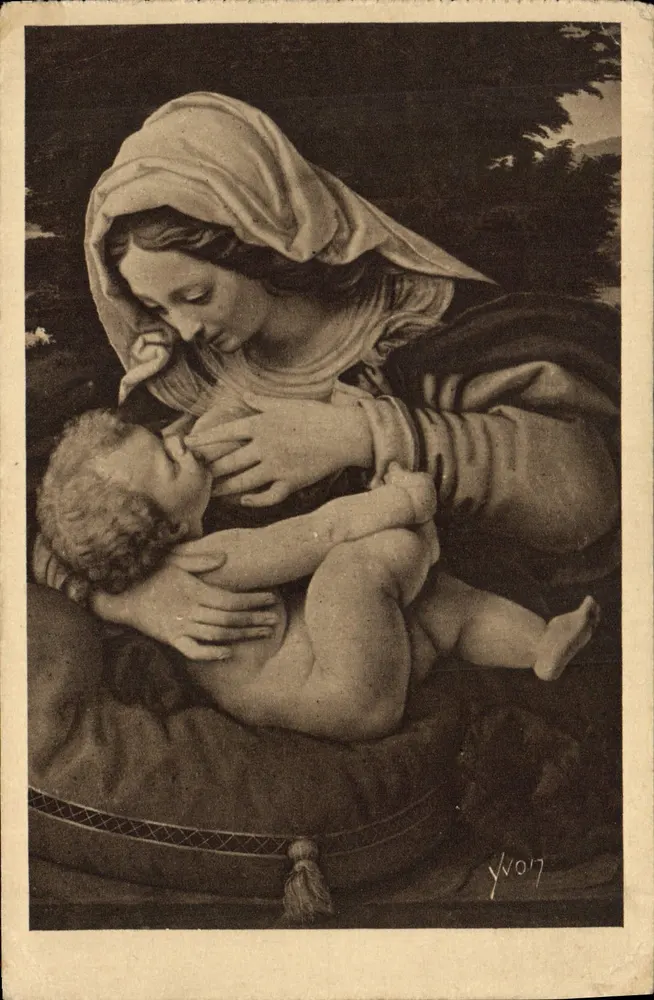 La Vierge au coussin vert — reproduction de Solario — éditeur YVON, n°5 - Vorderseite