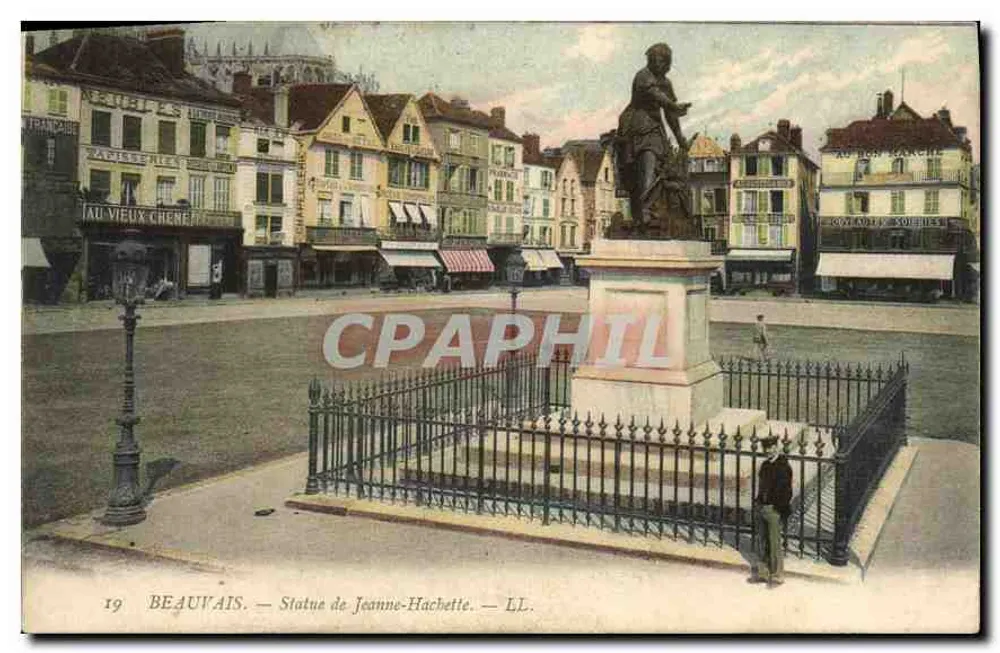 Beauvais — Estátua de Jeanne-Hachette — LL. - Frente