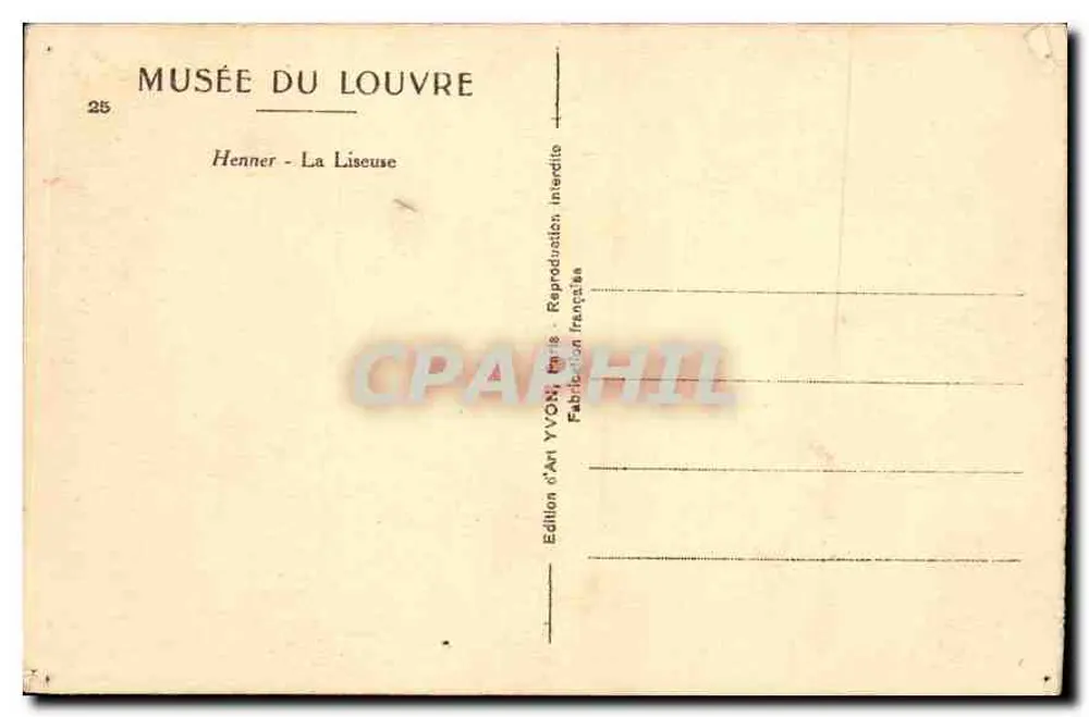 A Leitora — Henner — Museu do Louvre, n°25 - Verso