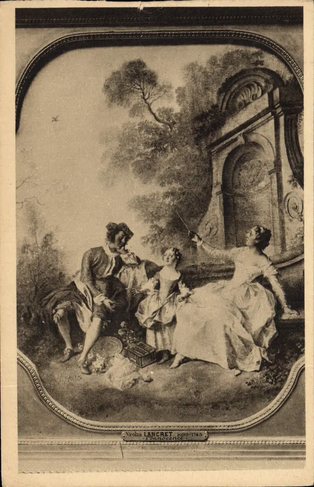 Lancret - Innocência — Museu do Louvre — Edição d'Art Yvon, Paris - Frente