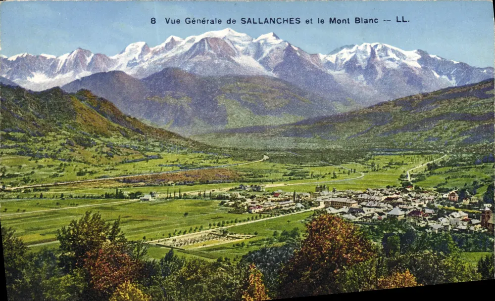 Vista geral de SALLANCHES e o Monte Branco — LL. - Frente