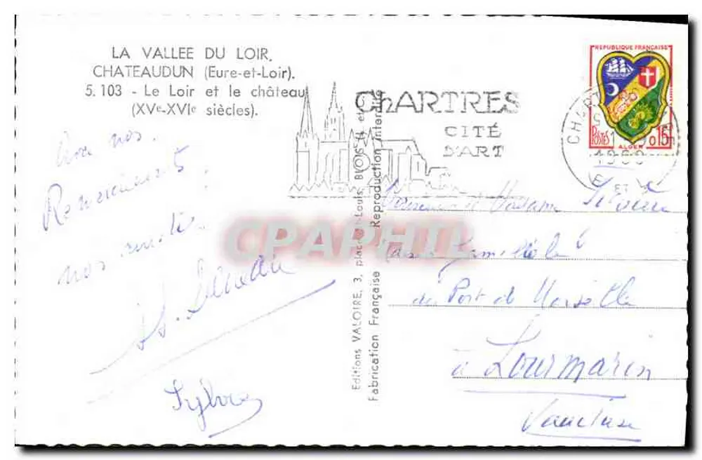 Schloss Châteaudun — Die Schlucht des Loir — Éditions Valoire - Rückseite