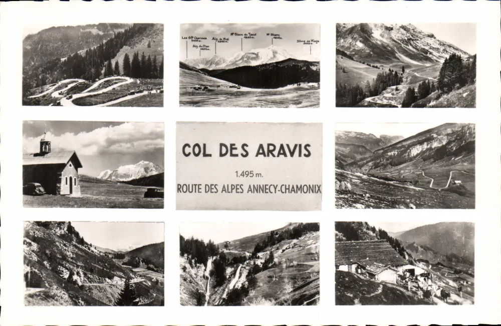 Col des Aravis — Route des Alpes Annecy-Chamonix — 1.495 m — L. Morand, Verlag - Vorderseite