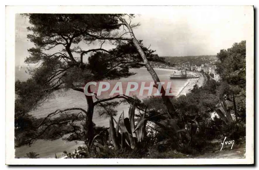 Nice (Alpes-Maritimes) — Perspectiva sobre la Bahía de los Ángeles — Ediciones de Arte 'Yvon', Nice - Anverso