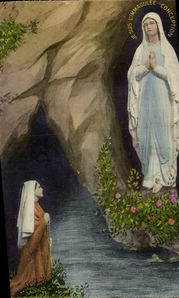 Lourdes — Aparecimento da Virgem Imaculada — Ed. P. Doucet, Lourdes - Frente
