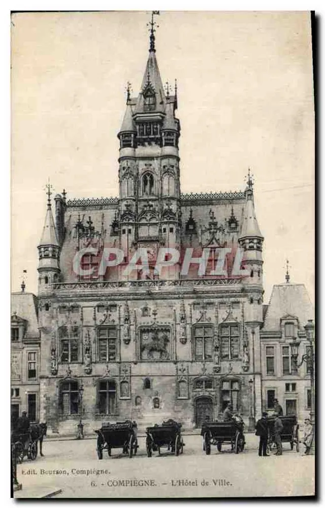 Compiègne — O Hotel de Ville — Edit. Bourson, Compiègne, n°6 - Frente