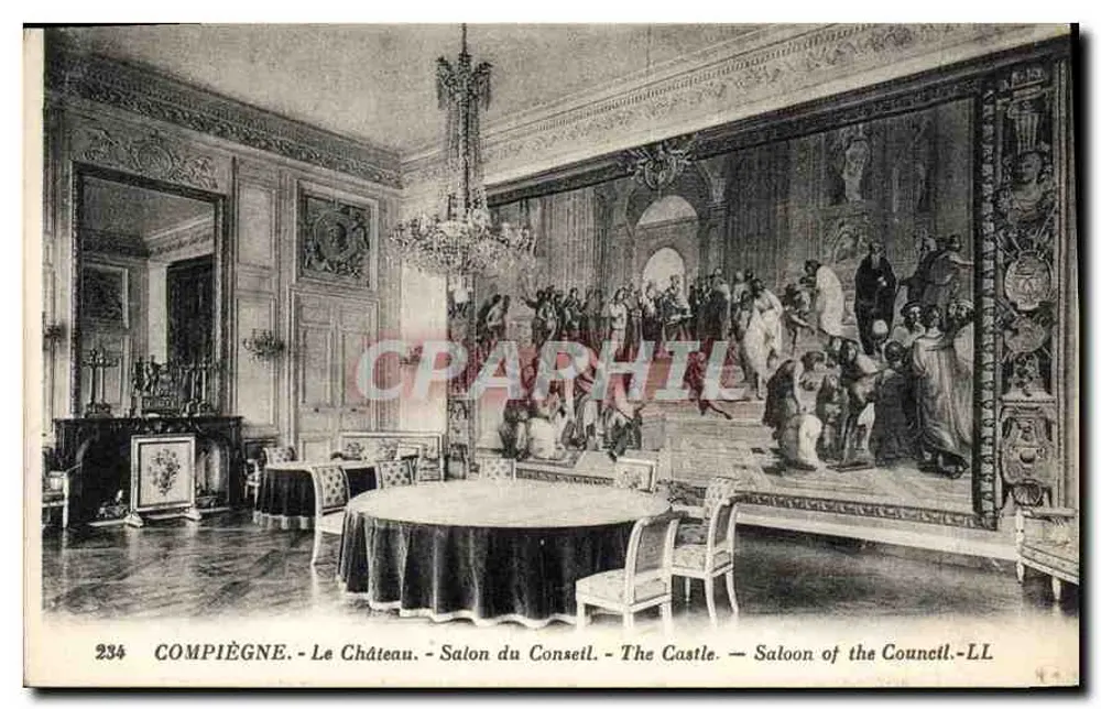 Compiègne - O Castelo - Salão do Conselho - LL - Frente