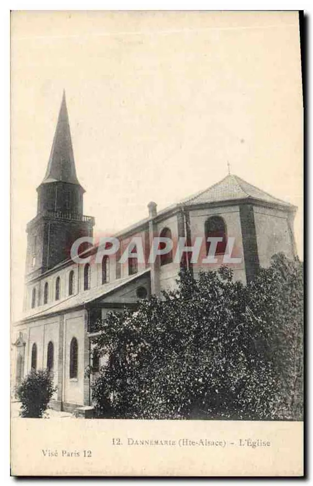 Dannemarie (Hoog-Elzas) - De Kerk — Visé Paris 12 - Voorkant
