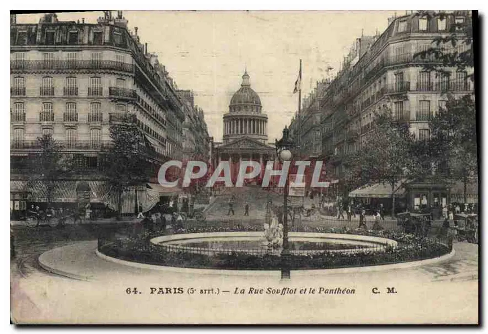 Paris (5. Arrondissement) — La Rue Soufflot und der Panthéon — C. M. - Vorderseite