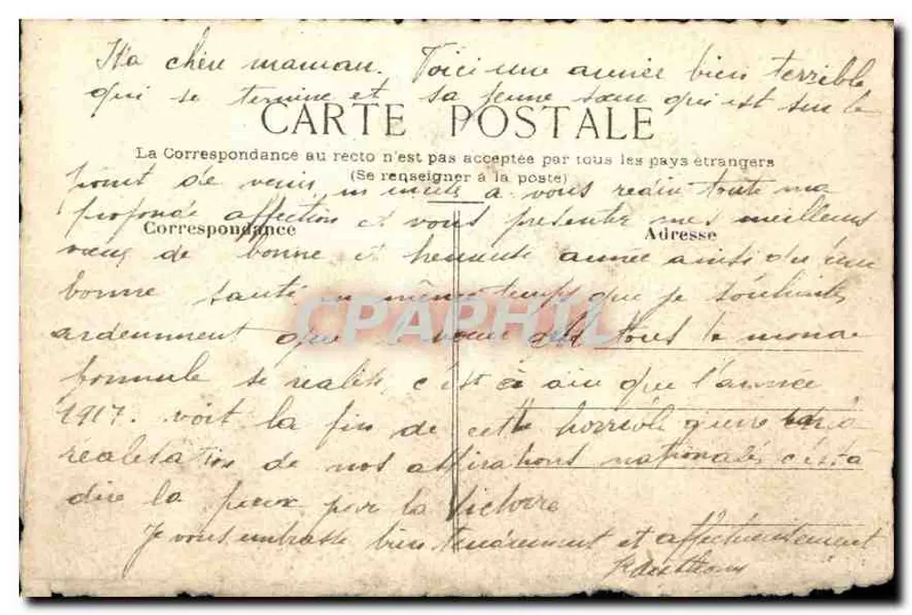 Olimosa — Porte-Bonheur — editor desconhecido - Verso
