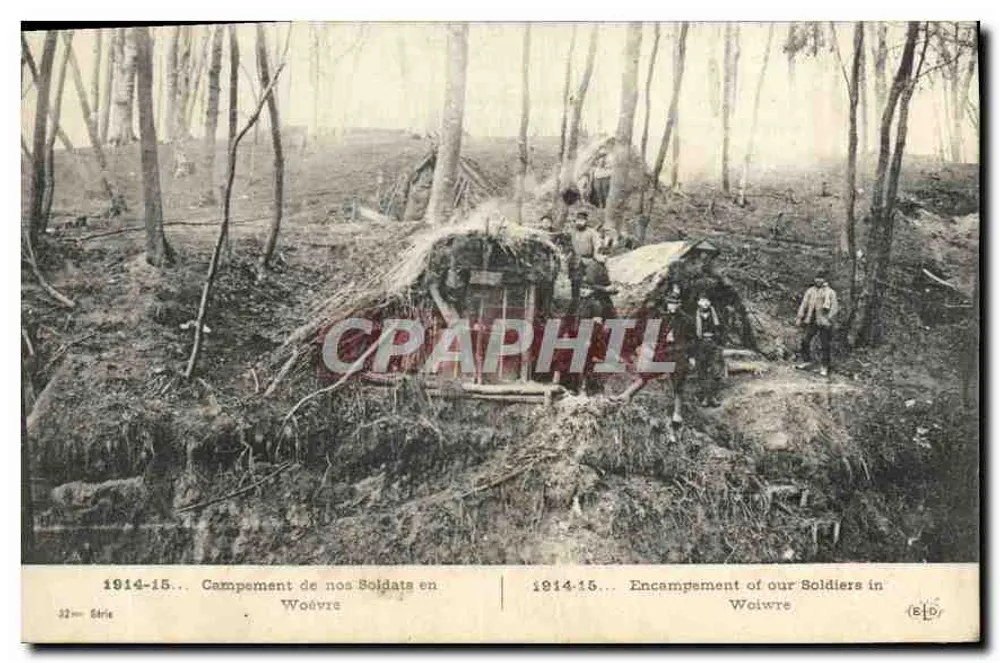 Lager unserer Soldaten in Woëvre — 1914-15 — Serie 32 - Vorderseite