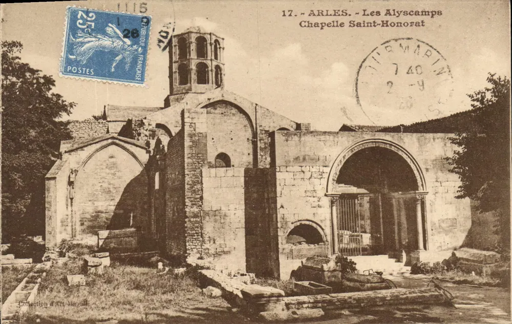 Arles - Les Alyscamps - Kapelle Saint-Honorat — Imprimerie Réunies, Paris, n°17 - Vorderseite