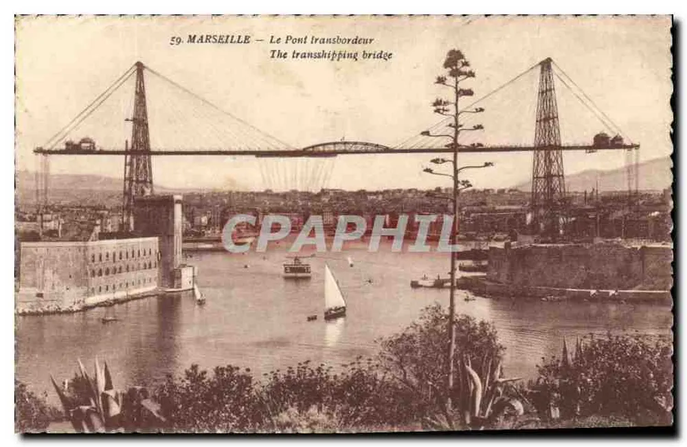 Marselha — O Ponte transbordeur — Editor SOUTHAC, n°59 - Frente