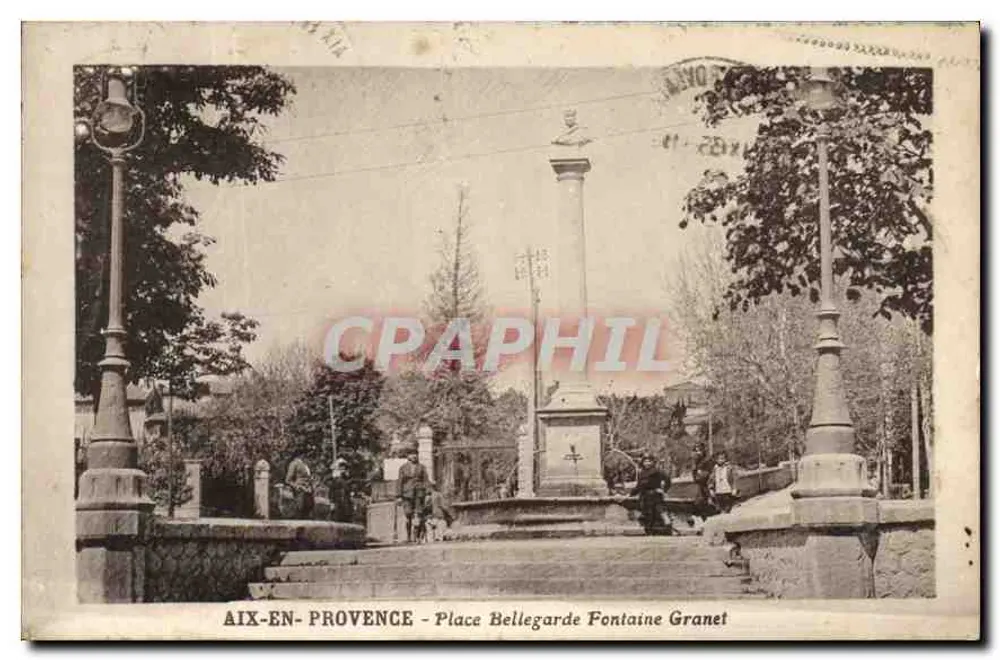 Aix-en-Provence - Place Bellegarde, Fontaine Granet — unbekannter Verlag, Seriennummer nicht sichtbar - Vorderseite