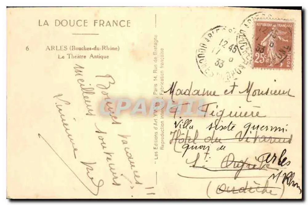 Arles — Das antike Theater — Les Éditions d'Art Yvan X Paris - Rückseite