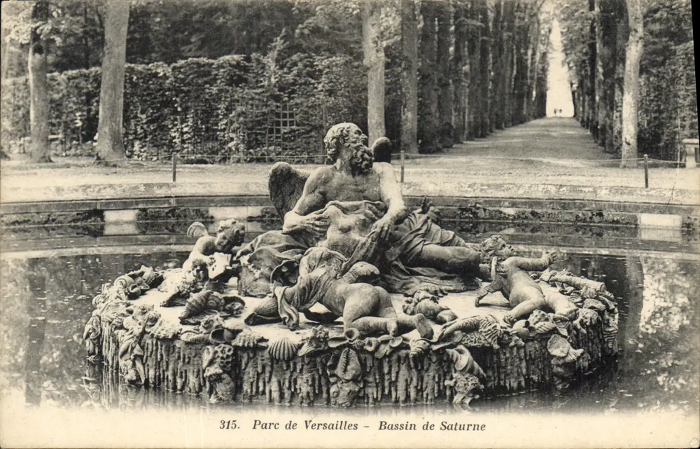 Bacia de Saturno — Parque de Versailles — Édita Paris-Versailles n°315 - Frente