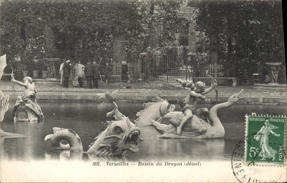 Versailles — Bassin des Drachen (Detail) — J. Bellamy, n° 302 - Vorderseite