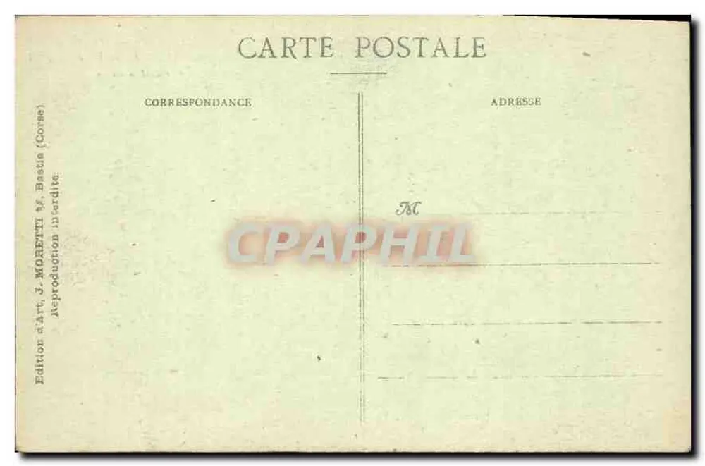 Calanches de Piana — Córsega — J. Moretti, n° 3752 - Verso