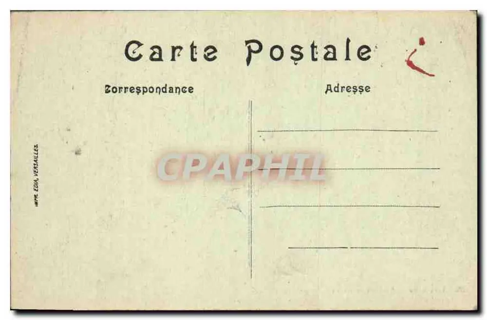 Versailles — Le Colombier und der Pont aux Carpes — Verlag EGM, n° 102 - Rückseite
