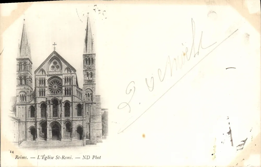 Reims — A Igreja de São Remi — ND Phot - Frente
