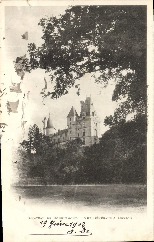 Castelo de Bourlemont — Vista Geral & Torre de Menagem — J. Dorcel, Louis Nourichau - Frente