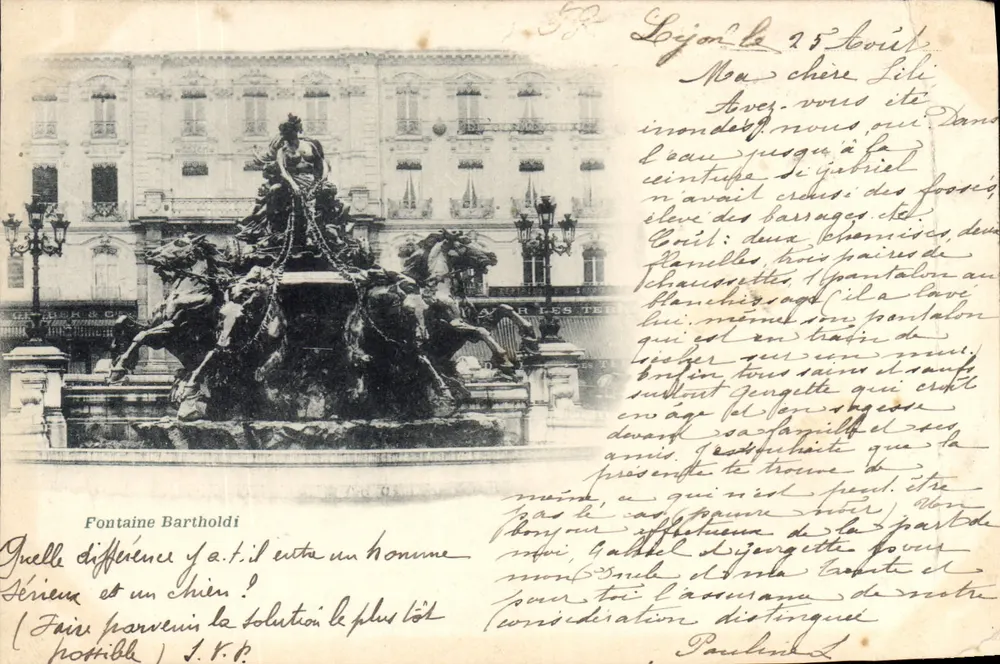 Fontaine Bartholdi — Lyon — editor L. H. & Cie, n° 33 - Frente